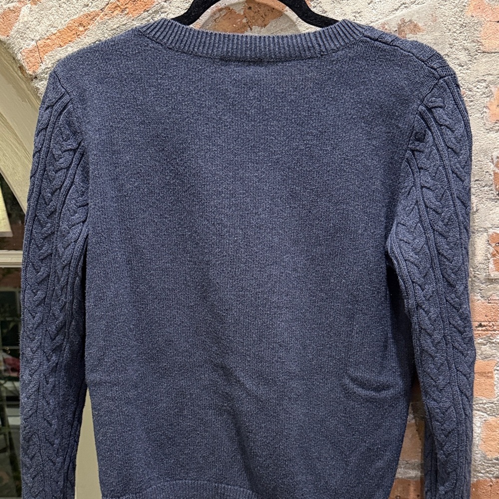 H&M Dark Blue Cable Knit Sweater - Picture 3 of 4